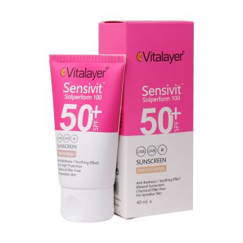 ویتالیر کرم ضد آفتاب رنگی پوست حساس Sensivit SPF50  