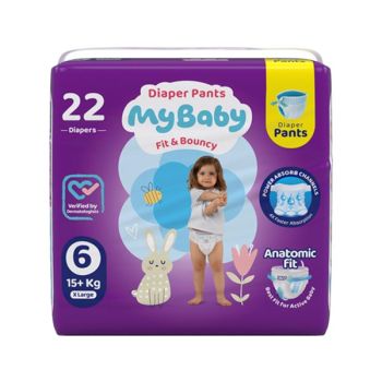پوشک شورتی مای بیبی سایز 6 بسته 22 عددی