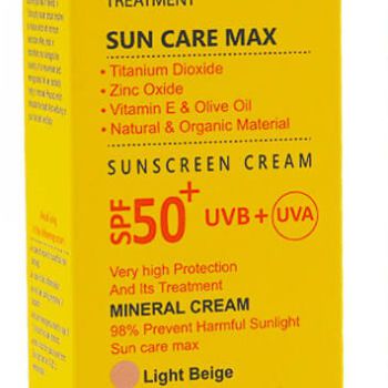 ضد آفتاب لایت بژ  پوست خشک و حساس کاربا SPF50