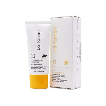 کرم ضدآفتاب spf40 برای دوران بارداری بانوان لافارر 40 میلی لیتر بی رنگ