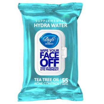 دستمال مرطوب پاک کننده آرايش دافی مدل Hydra Water بسته 55 عددی