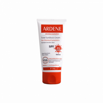 آردن ضدآفتاب spf46 مناسب پوست معمولی وحساس رنگی 50 میلی لیتر