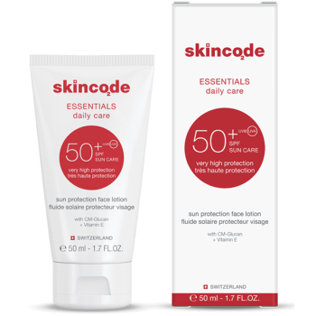 لوسیون ضد آفتاب با SPF50 فاقد چربی بدون رنگ اسکین کد 50 میلی لیتر