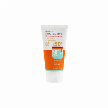 کرم ضد آفتاب نئودرم⁺SPF50 مدل هایلی پروتکتیو مناسب پوست های معمولی و خشک ۵۰ میلی لیتر