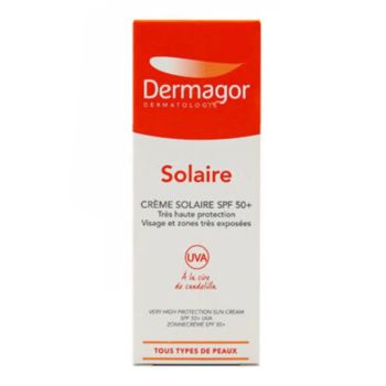 ضد آفتاب بی‌رنگ SPF50 درماگور 40 میلی لیتر