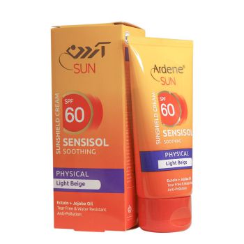 آردن کرم ضد آفتابSPF60 فاقد جاذب های شیمیایی مناسب پوست های حساس بژزوشن 50 میلی لیتر
