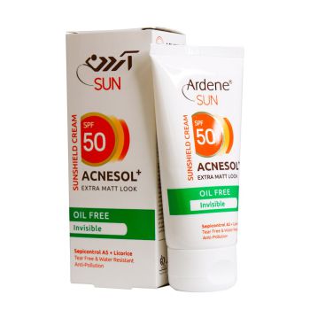 کرم ضد آفتاب  بی رنگ آکنه سل آردن SPF50 مناسب پوست چرب ۵۰ گرم