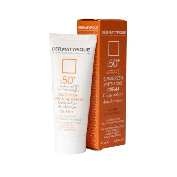 درماتیپیک ضدآفتاب بی رنگ آنتی آکنه مناسب پوست چرب و جوش دار SPF 50+ حجم 40 میلی لیتر