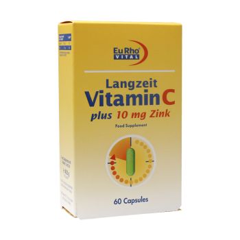 کپسول ویتامین C + زینک 10 میلی گرم 60 عددی یوروویتال