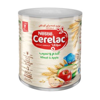 سرلاک گندم و سیب به همراه شیر نستله از پایان 7 ماهگی 400 گرم