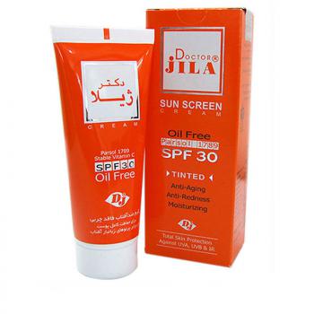 کرم ضد آفتاب رنگی دکتر ژیلا spf 30 فاقد چربی