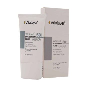 فلویید ضد آفتاب ویتامین پوست دارای لک بی رنگ ویتالیر SPF50