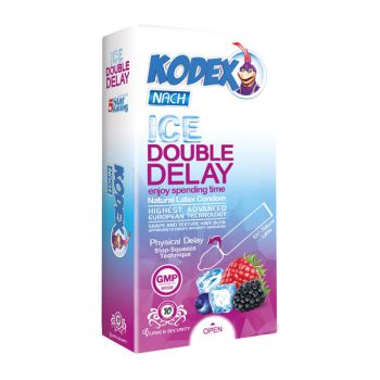 کاندوم کدکس تاخیری خنک کننده ICE DOUBLE DELAY بسته 10 عددی