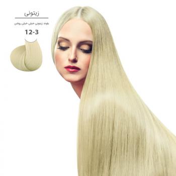 رنگ موی مارال 100 میل 12.3-بلوند زیتونی خیلی خیلی روشن
