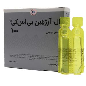 ویال ال آرژنین ۱۰۰۰ میلی گرم پرتقال بی اس کی ۱۰ عدد