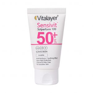 ویتالیر کرم ضد آفتاب پوست حساس بی رنگ سنسی ویت SPF50