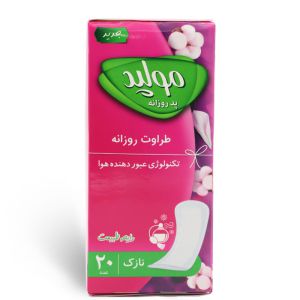 پد روزانه نازک با رایحه طبیعت مولپد 20 عددی