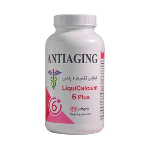 سافت ژل لیکوئی کلسیم 6 پلاس آنتی ایجینگ 60 عددی