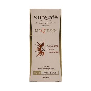 کرم ضد آفتاب کرم پودری  SPF 50 سان سیف مدل NC10
