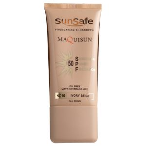 کرم ضد آفتاب کرم پودری  SPF 50 سان سیف مدل NC10