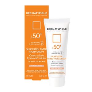 ضد آفتاب رنگی هیدرا پوست خشک +SPF50 درماتیپیک (بژ طبیعی )