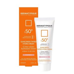 ضد آفتاب رنگی هیدرا پوست خشک +SPF50 درماتیپیک ( رز بژ )