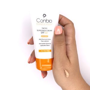 کانبیو کرم ضد آفتاب رنگی  لایت بژ SPF +50 مناسب پوست چرب و مستعد آکنه