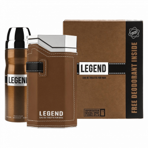 ست مردانه ادوتویلت و اسپری امپر مدل Legend حجم ۱۰۰ میلی لیتر