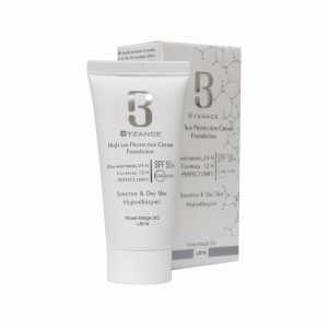 کرم ضدآفتاب کرم پودری +SPF50 بیزانس مناسب پوست خشک و حساس ۳۰ میلی لیتر