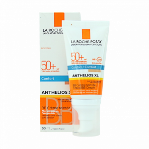 کرم ضد آفتاب BB لاروش پوزای SPF50 مدل آنتلیوس کامفورت مناسب پوست های معمولی، خشک و حساس ۵۰ میلی لیتر