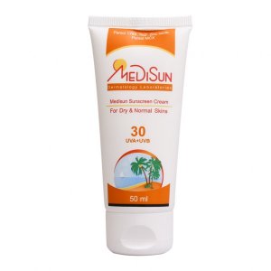 کرم ضد آفتاب SPF30 مدیسان پوست خشک و معمولی ۵۰ میلی لیتر