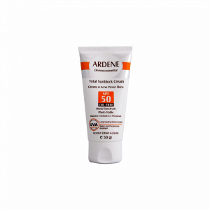 کرم ضد آفتاب فاقد چربی آردن SPF50 مناسب پوست های چرب و دارای جوش ۵۰ گرم