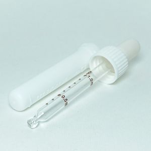قطره چکان شیشه ای بلند غلاف دار 1.0 میل