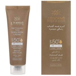 کرم ضد آفتاب رنگی +SPF60 (بژ طبیعی) سینره 50 میل