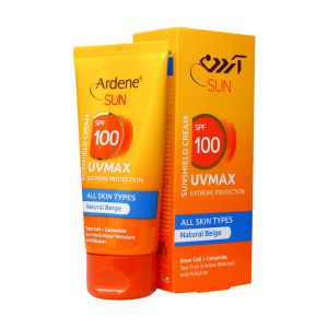 آردن کرم ضد آفتابSPF100 یو وی مکس انواع پوست بژطبیعی  50میلی لیتر