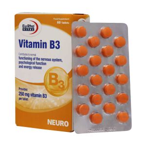 قرص ویتامین B3 یوروویتال 60 عددی