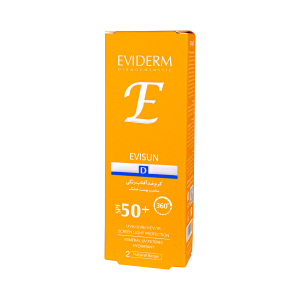 کرم ضدآفتاب رنگی SPF50 پوست خشک نچرال بژ اویدرم 40 میل 
