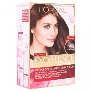 کیت رنگ مو لورال پاریس مدل Excellence شماره 5.15 حجم 50 میل - بلوطی