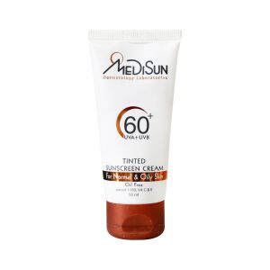 مدیسان  کرم ضد آفتاب رنگی  SPF60 مناسب پوست چرب و معمولی 50 میلی لیتر