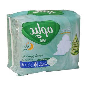  مولپد اولترا نوار بهداشتی خیلی بزرگ با عصاره آلوئه ورا ویژه شب 7 عدد