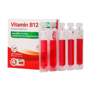 ویال محلول خوراکی ویتامین B12 پارس بهروزان جم 10 عدد با طعم آلبالو