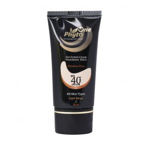 کرم ضد آفتاب کرم پودری بژ روشن  SPF40 فیتو وان مناسب انواع پوست 30 میلی لیتر