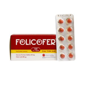 قرص فوليكوفر (فولیک اسید/ فروس سولفات) روز دارو 100 عددی