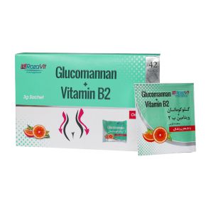 پودر گلوکومانان و ویتامین B2 رزاویت 42 ساشه