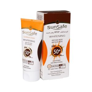 کرم ضد آفتاب  لایت بژ SPF50 روشن کننده سان سیف مناسب انواع پوست 50 گرم