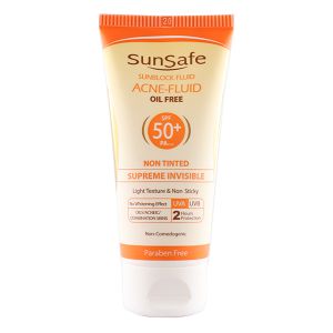 فلوئید ضد آفتاب فاقد چربی SPF50 سان سیف بی رنگ کاملا نامرئی