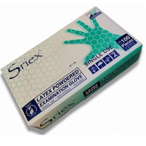 دستکش لاتکس با پودر کم سریکس سایز لارج 100 عدد