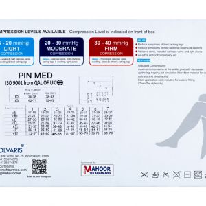 جوراب واریس سولواریس ccl2 thigh high 3 L زیر زانو فشار متوسط سایز 3  