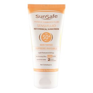 فلوئید ضد آفتاب SPF50+ فیزیکال سان سیف مناسب پوست ‌های حساس 50 میلی لیتر