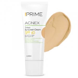 کرم ضد آفتاب رنگی SPF60 مناسب پوست چرب پریم (بژ روشن)